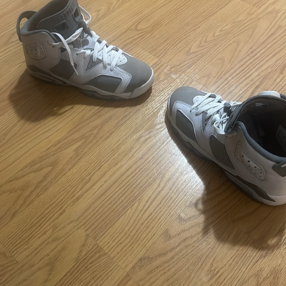 Gray And White Gently Worn Jordans - Picture 5 of 5